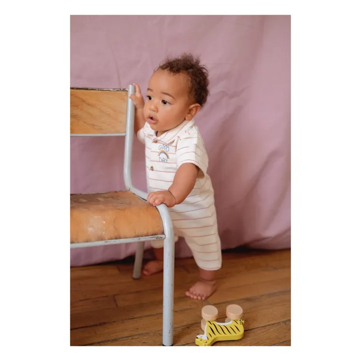 Louise Misha Combishort Matama Eponge Rayée | Ecru