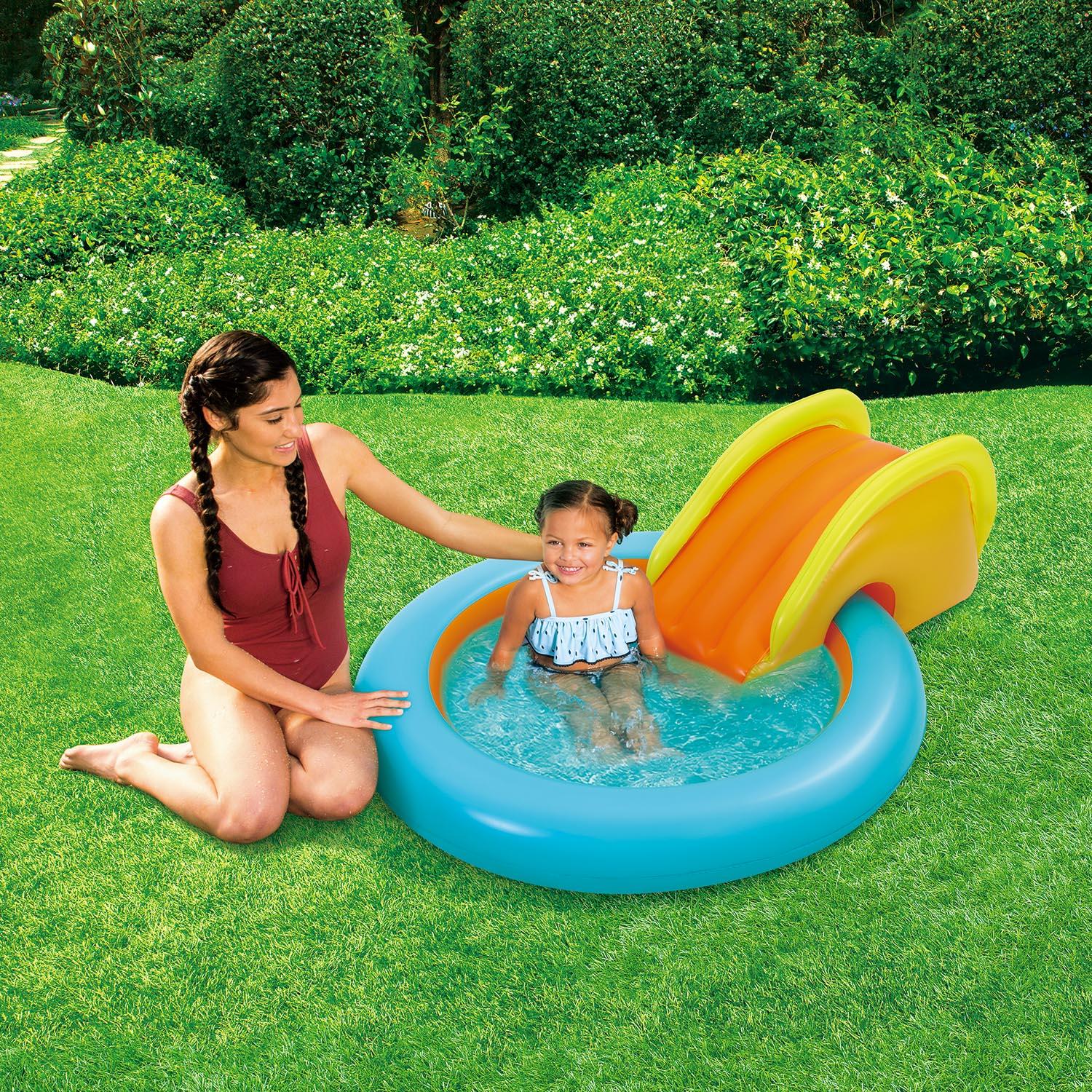 PISCINE AVEC TOBOGAN 1.14MX86CMX35CM