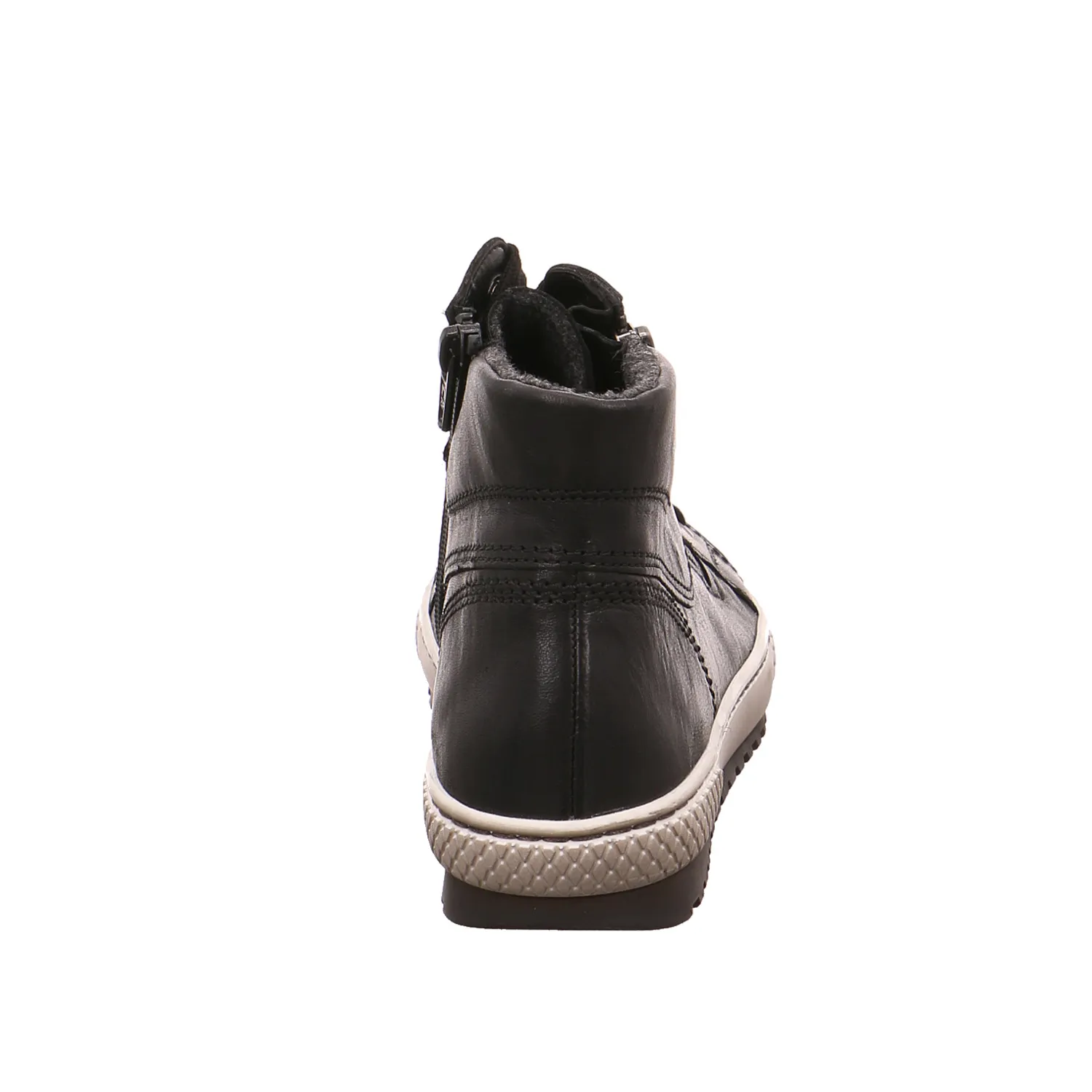 GABOR Mid Cut Sneaker Schwarz Leder  mit Wechselfussbett