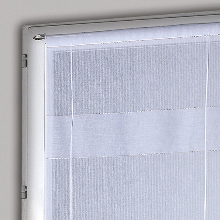 Vitrage Wanda blanc et argent 80 x 210 cm
