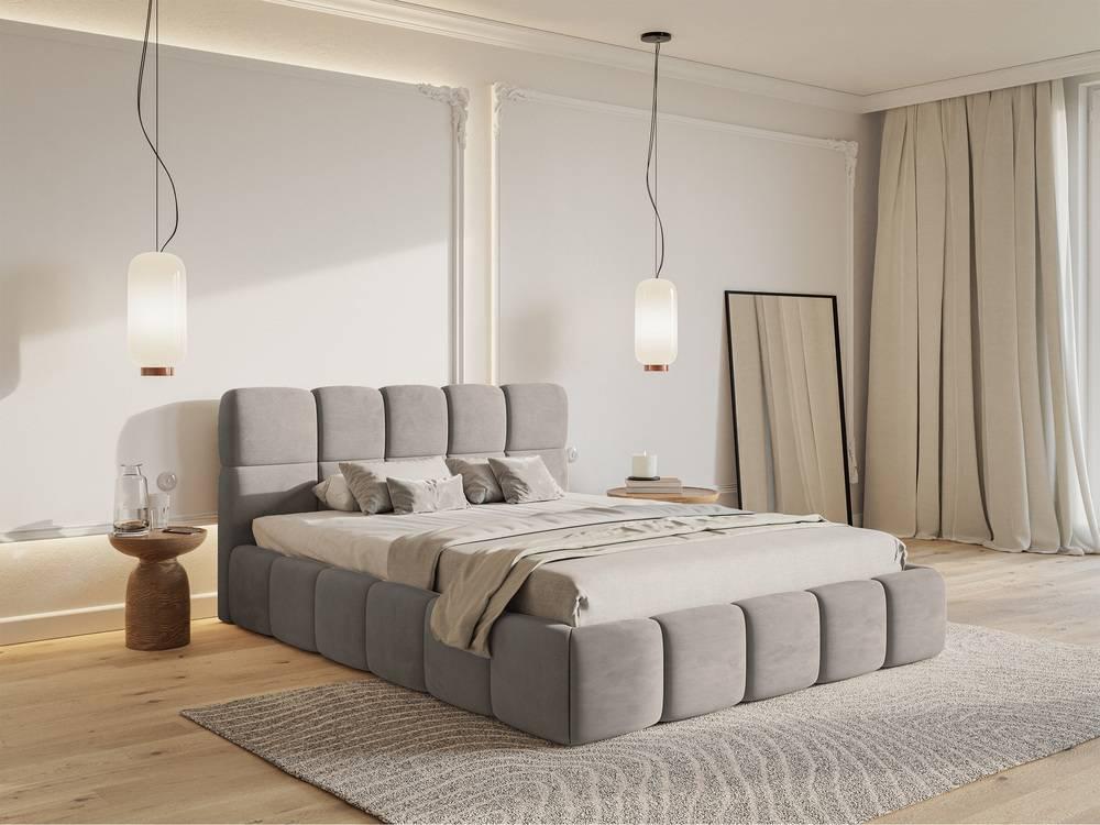 NADUVI Collection Bedframe Chloe velvet 140 x 200 met opbergruimte