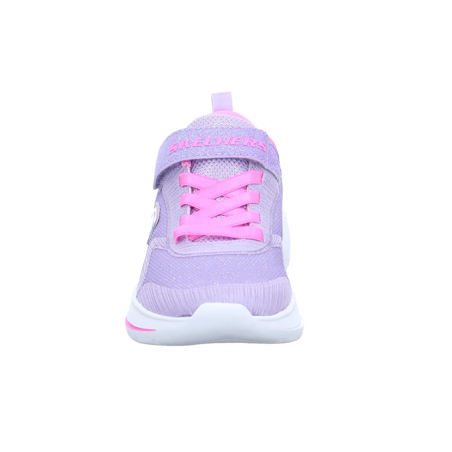 SKECHERS Mädchen-Halbschuh Klett Flieder Lederimitat  Sneaker