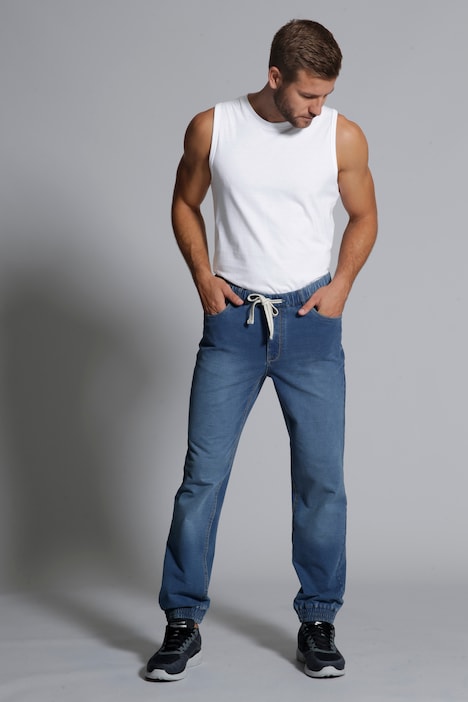 John. F. Gee Joggjeans, Straight Fit, 4-Pocket, Used-Optik, Schlupfbund