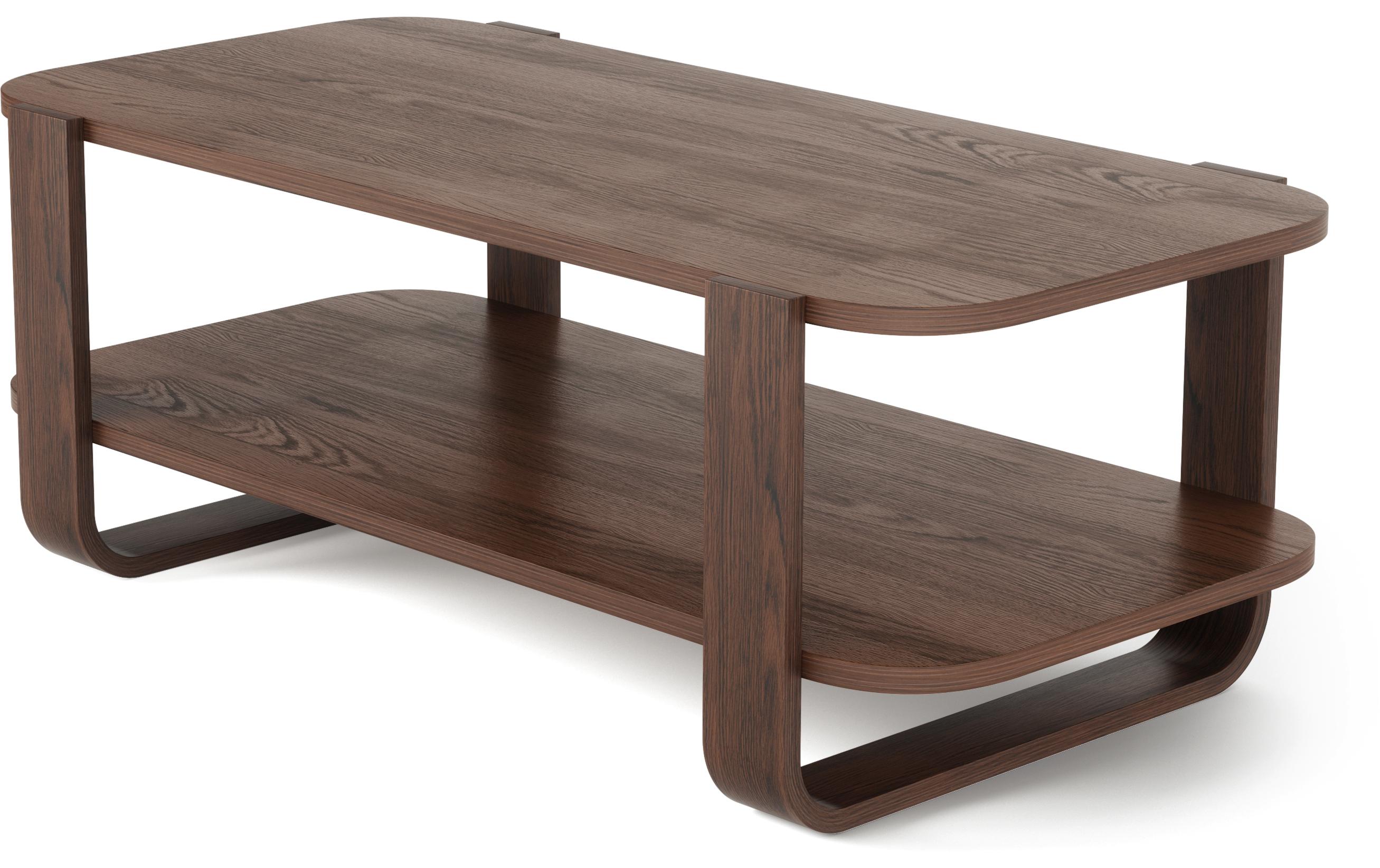 Couchtisch Bellwood 109 x 55 cm, Dunkelbraun<br>Sofatisch mit zwei Ablagen