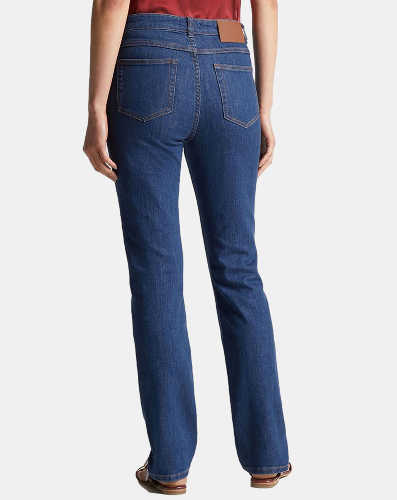 Galeries Lafayette Jean droit en Toile de Coton Grégoire bleu moyen