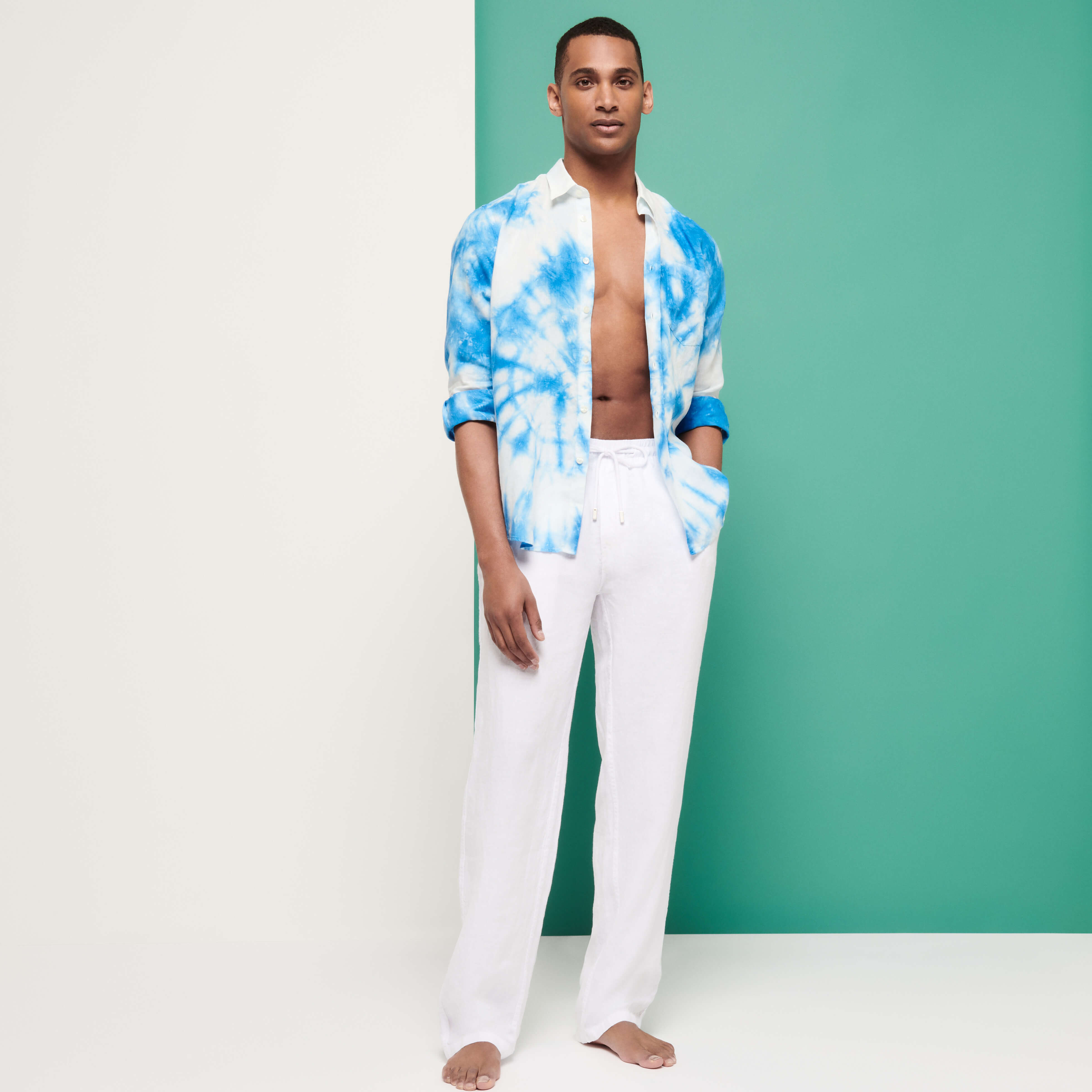 Pantalon en Lin homme uni | Site Vilebrequin | PACP613P