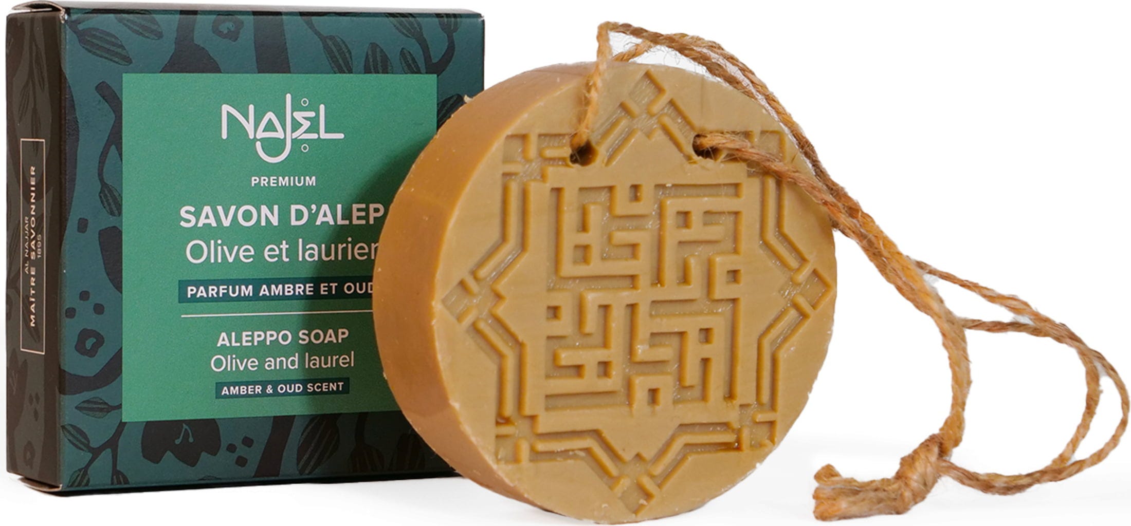 Najel  Aleppo-Seife Amber & Oud, 150 g