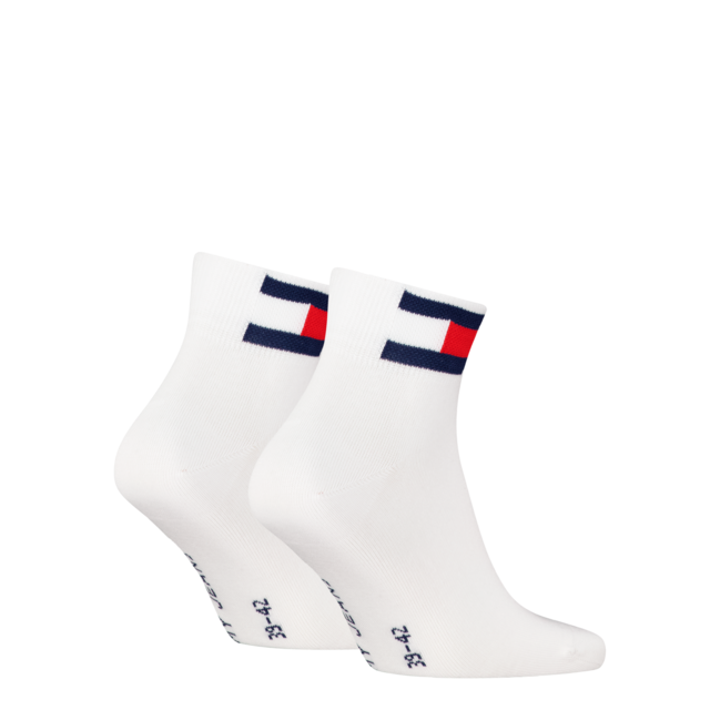 Tommy Hilfiger Kurzsocken »TH UNI TJ QUARTER 2P FLAG« 2 Paar,  Verstärkte Ferse und Spitze für zusätzliche Strapazierfähigkeit