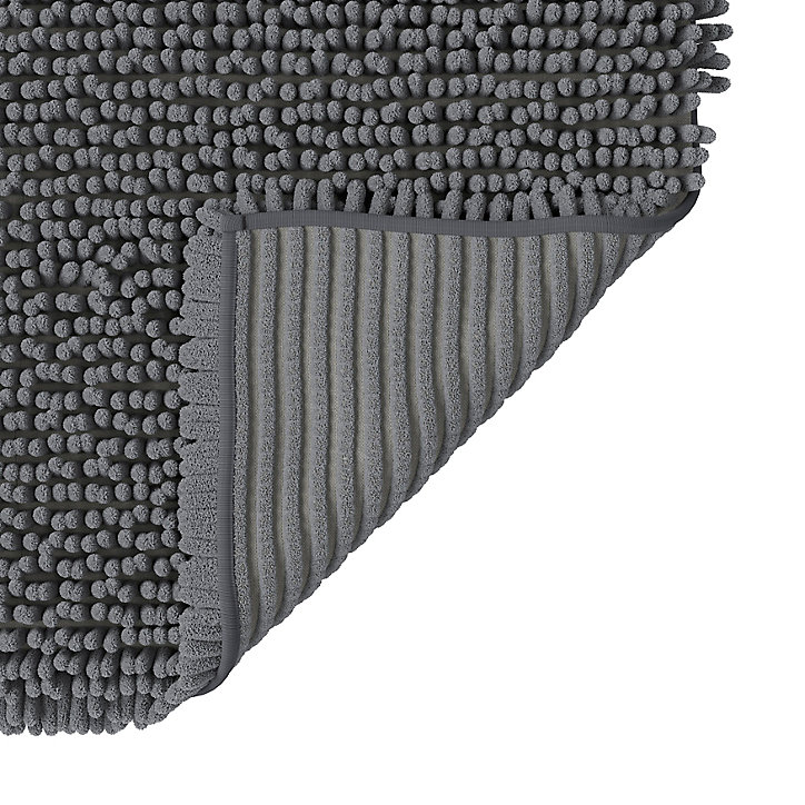 Tapis de bain rectangulaire Graphene anthracite