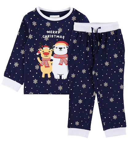 Jule-Sweaters Schlafanzug - Beste Friends - Navy