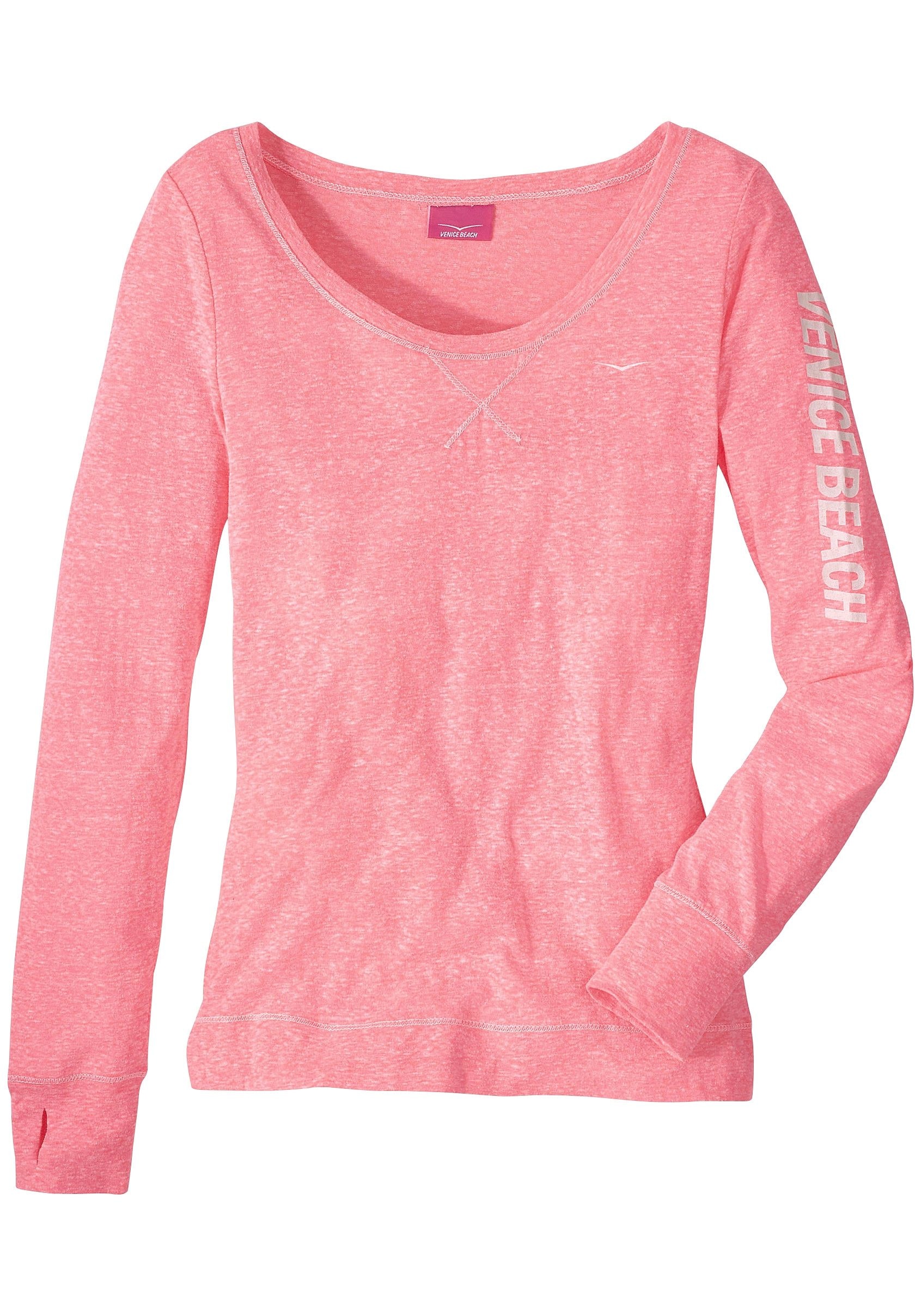 Venice Beach Langarmshirt , mit sportlichem Logoprint, sportlich-casual