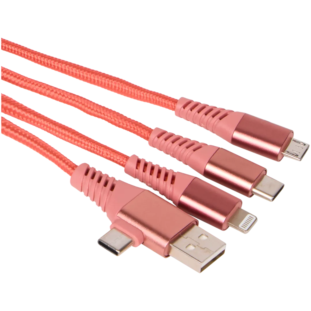 Cable de charge 6-en-1 avec porte-clés