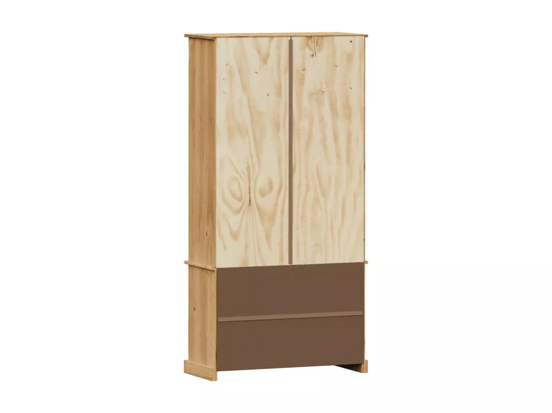 Vitrine en verre VIGO 85x35x170 cm bois massif de pin