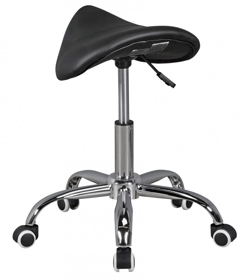 Bürohocker 60 cm silberfarbig/ schwarz