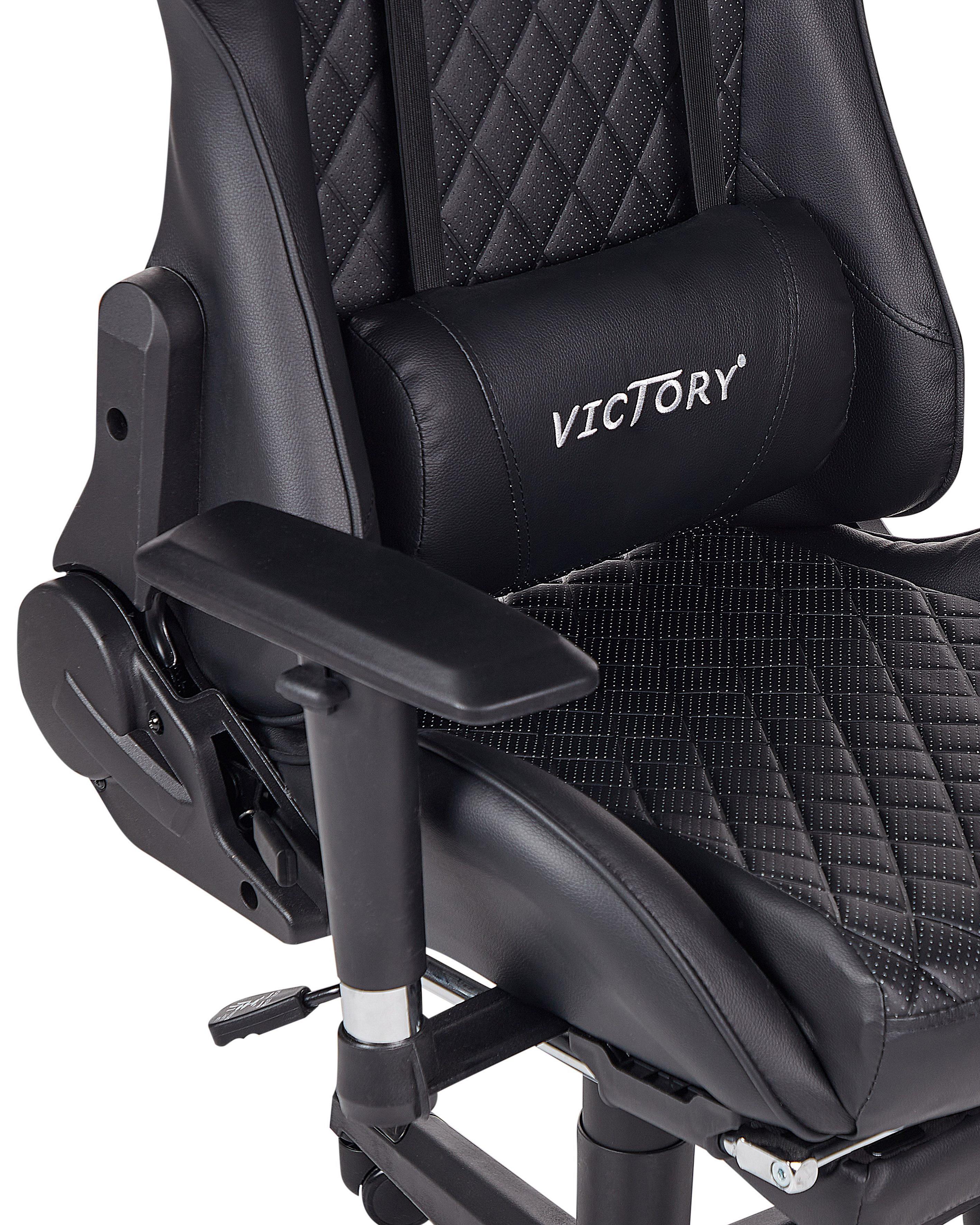 Gamestoel VICTORY Kunstleer Zwart