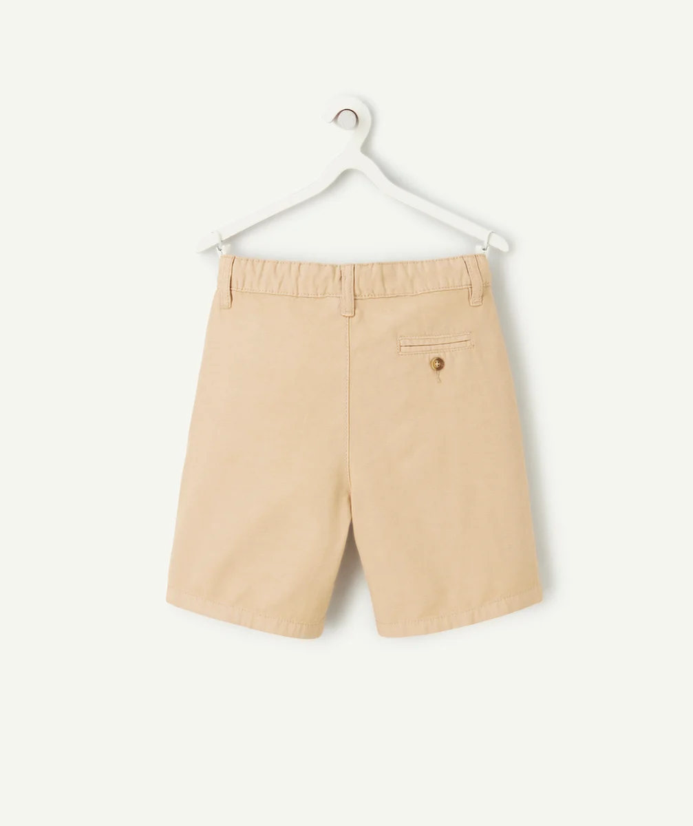 bermuda chino garçon en viscose responsable beige