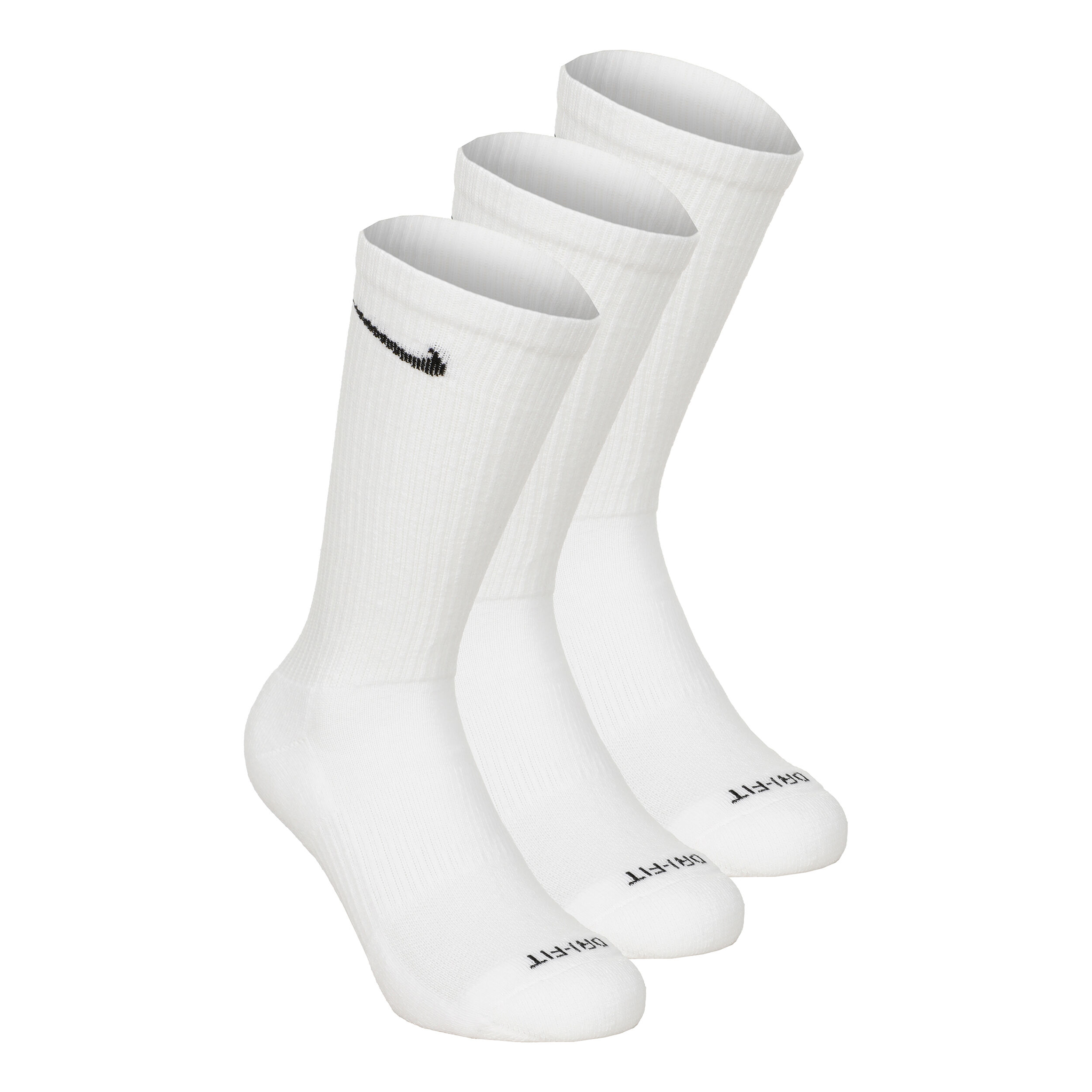 Nike Everyday Plus Cushioned Crew Chaussettes De Sport Pack De 3 - Blanc , Noir