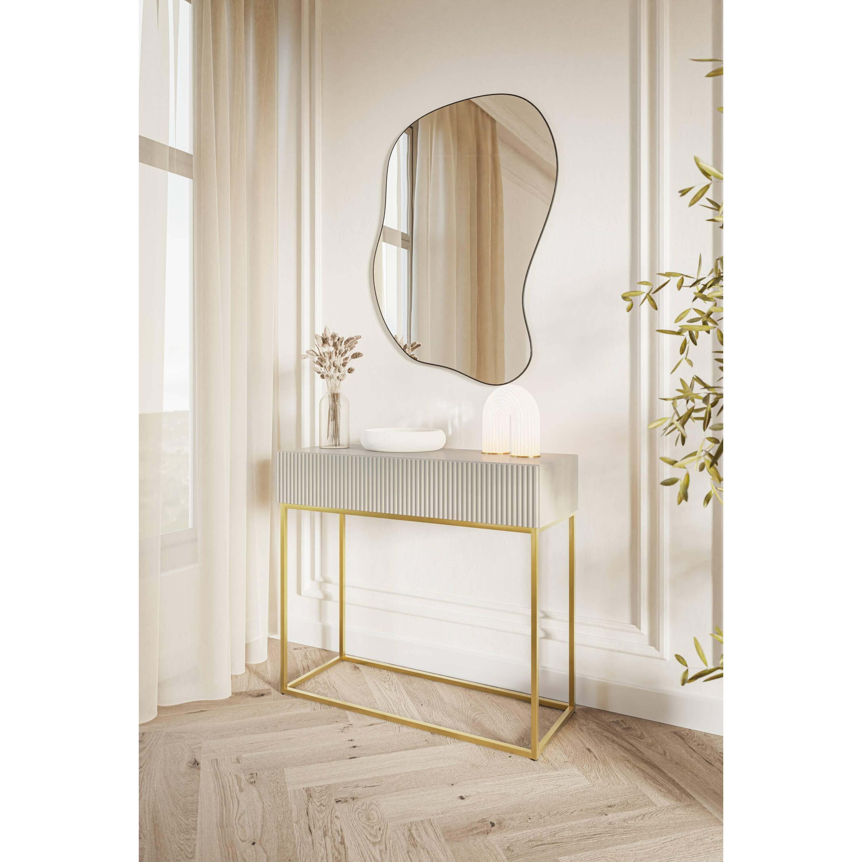 NADUVI Collection Vesper Sidetable - Greige / Goud