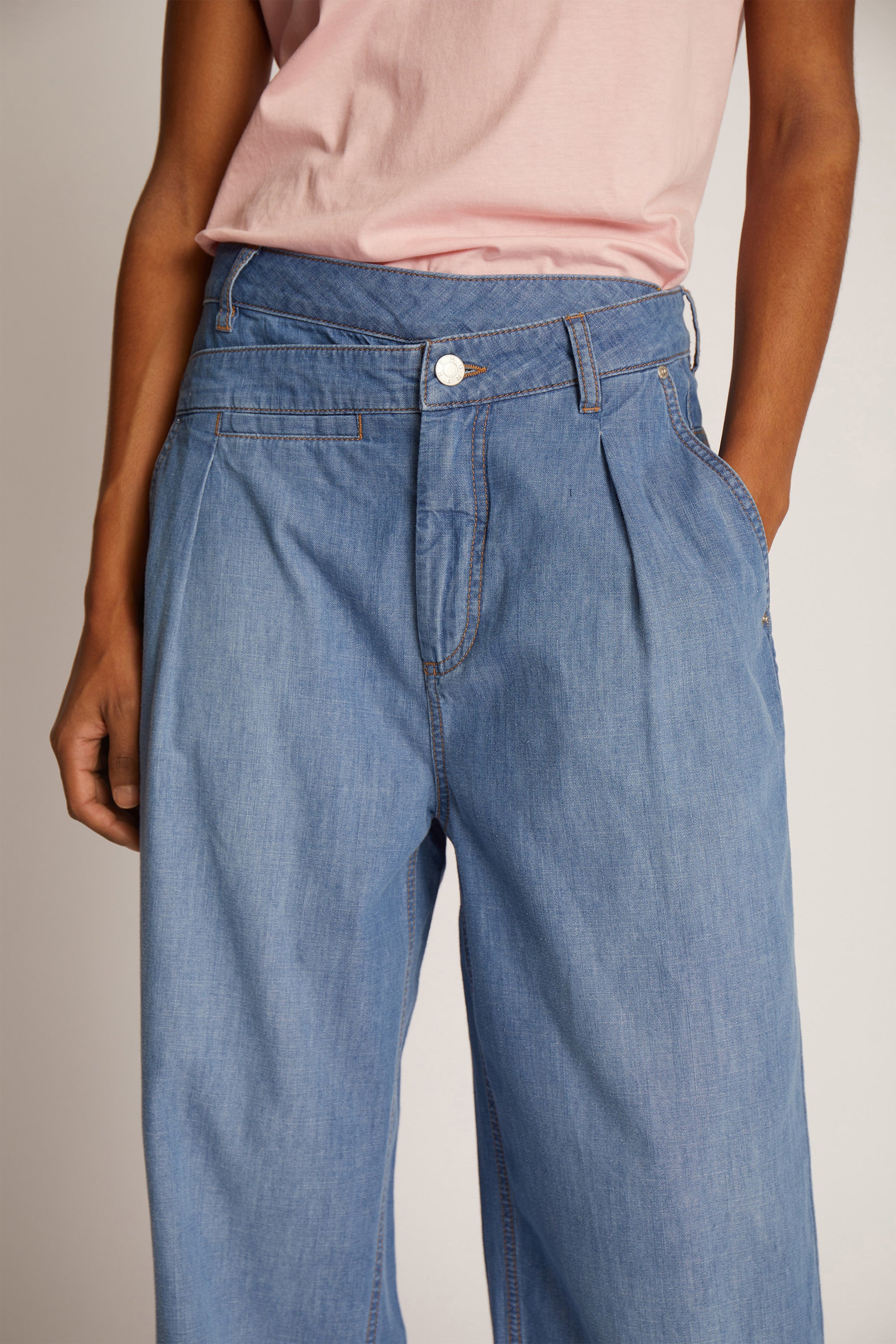 MUNTHE  Talu wide leg jeans - blå