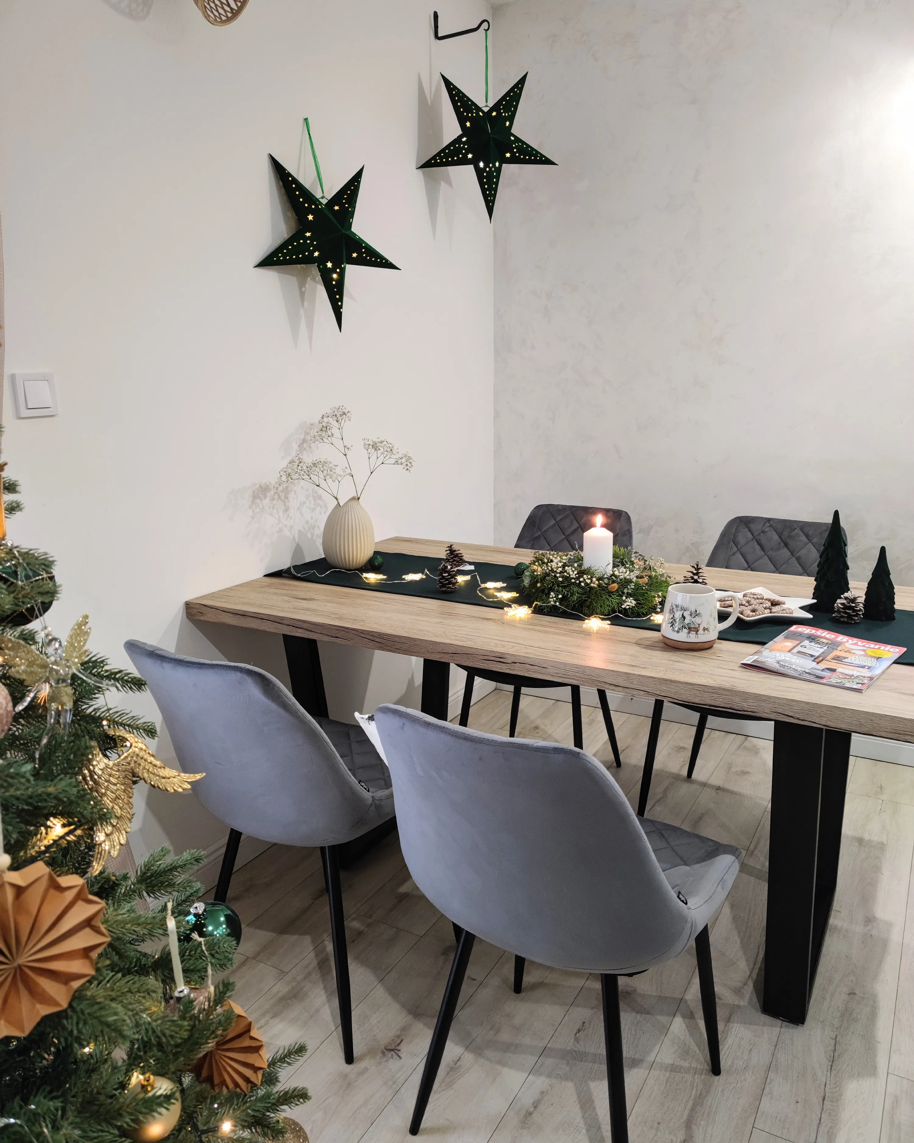 Set van 2 eetkamerstoelen MARIBEL Kunstleer Lichtgrijs