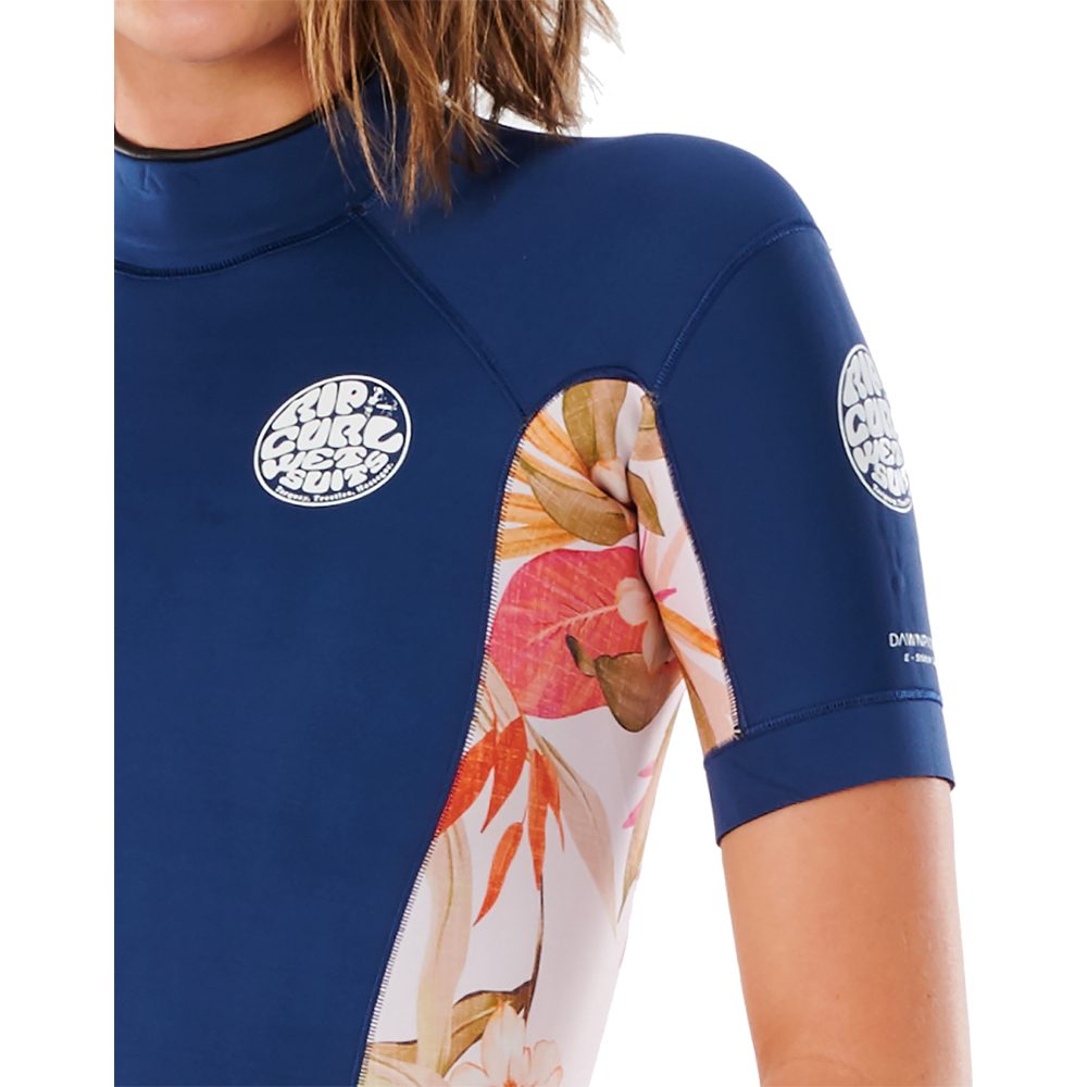 Rip Curl Dawn Patrol 2/2 Kurzarm Neoprenanzug Damen pink blau