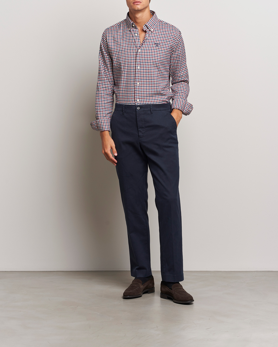 Barbour Lifestyle Finkle Gingham Flannel Shirt Merlot