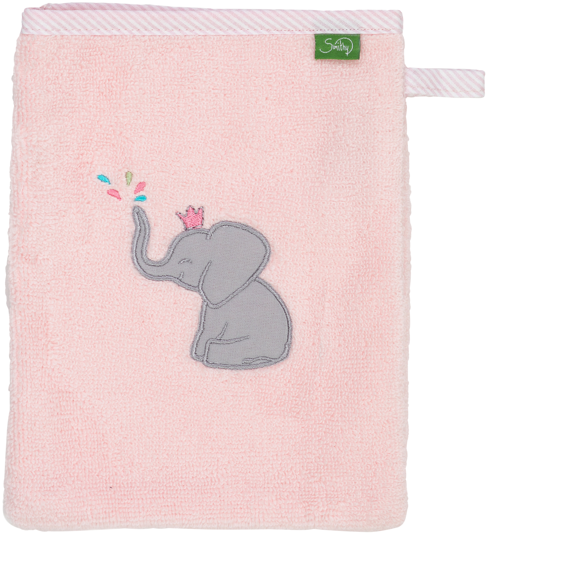 Smithy Waschhandschuh KLEINER ELEFANT 14 x 23 cm rosa