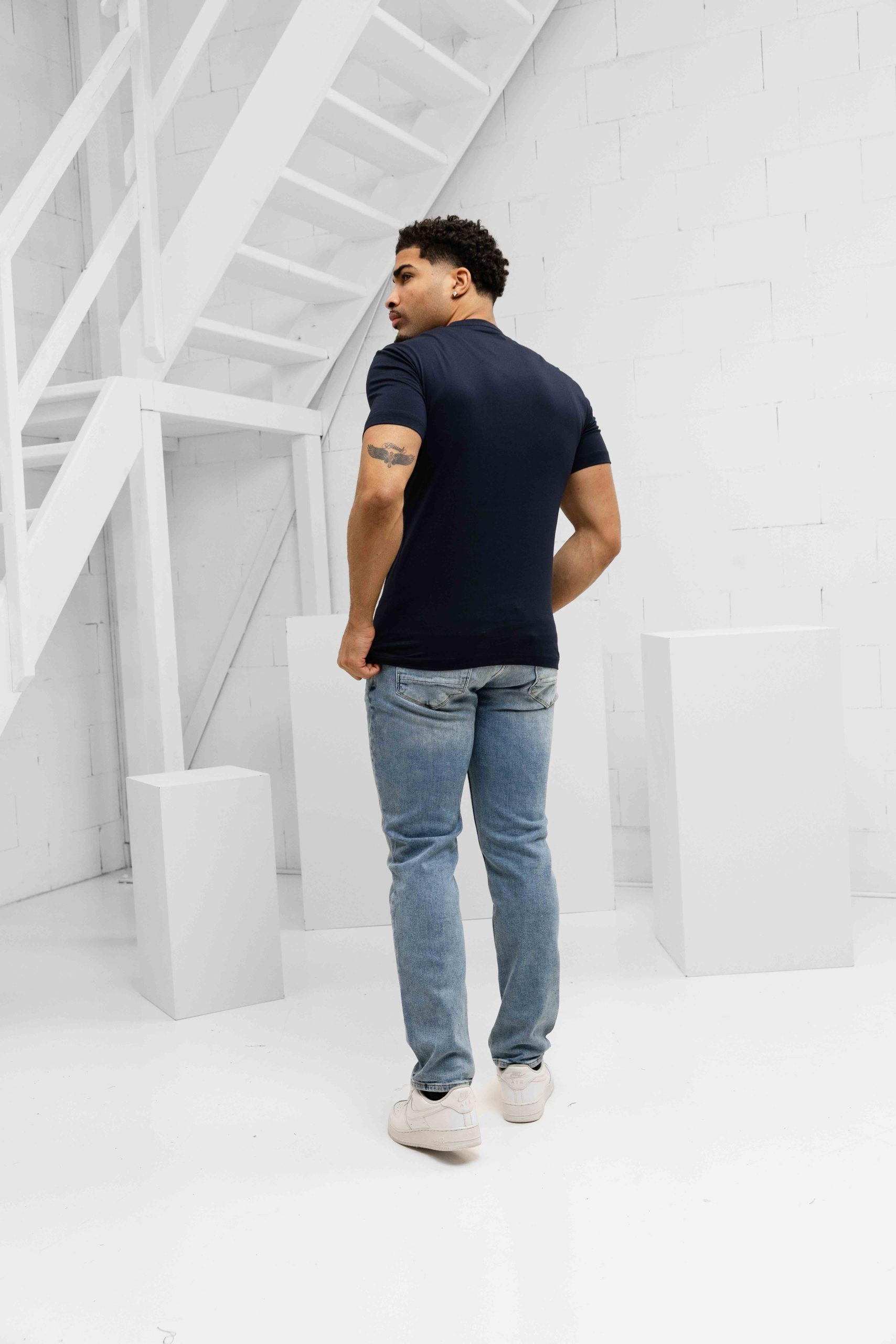 EA7 Emporio Armani 7M001412 T-Shirt Heren Donkerblauw