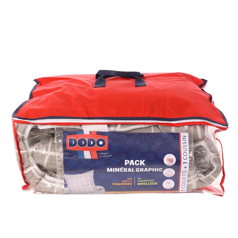 Dodo Pack couette + 1 coussin Grise Dodo 140x200cm