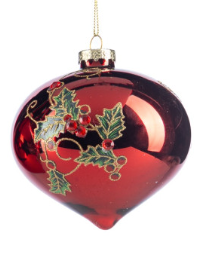 Beau Deco Glass Jewel Holly Berry