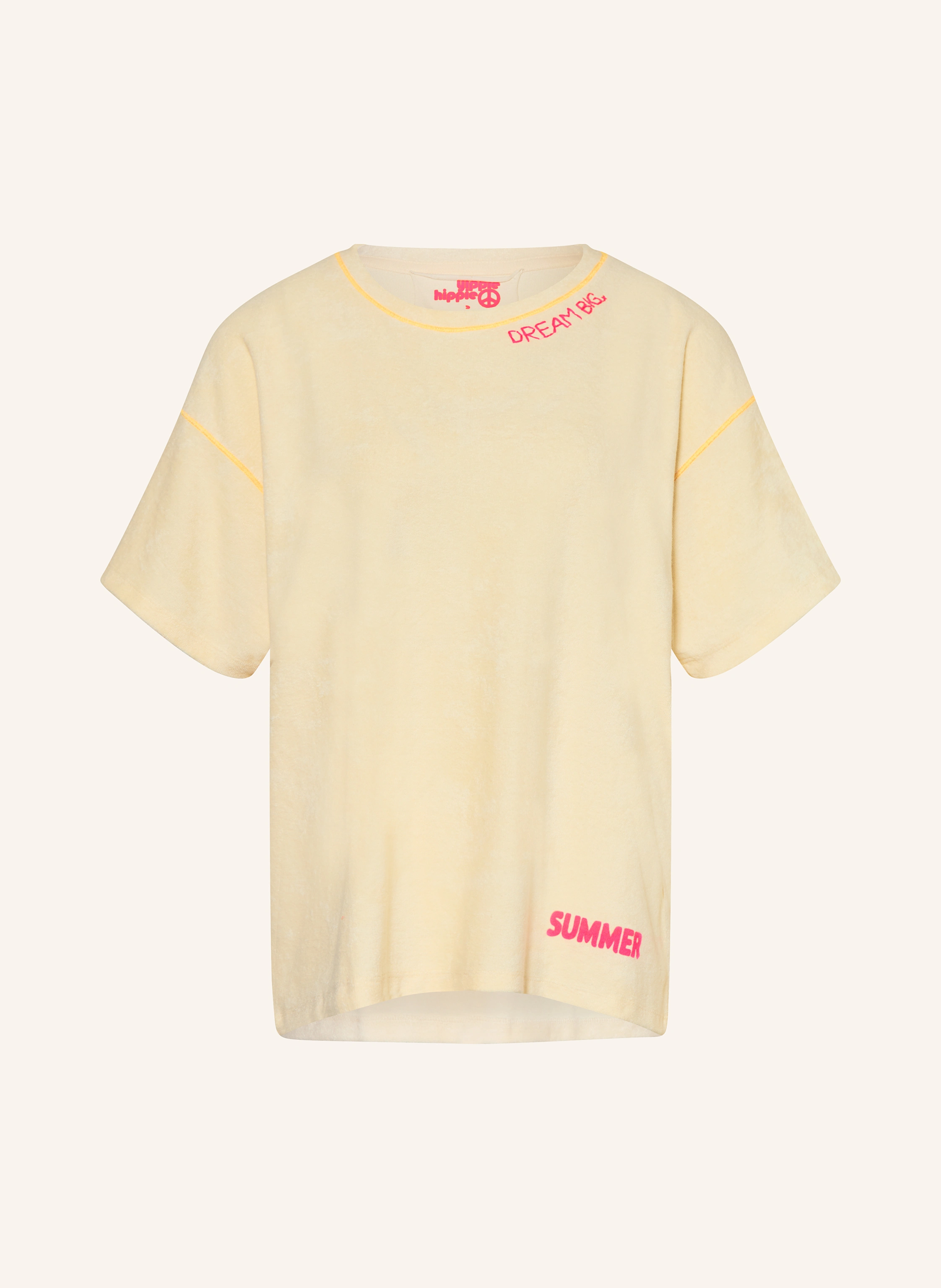 yippie hippie Oversized-Shirt aus Frottee