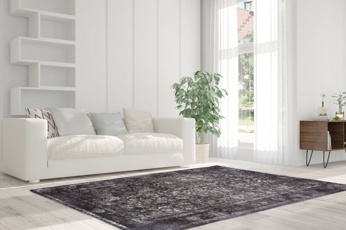 Teppich - grau - Vintage-Look - 140x200 cm