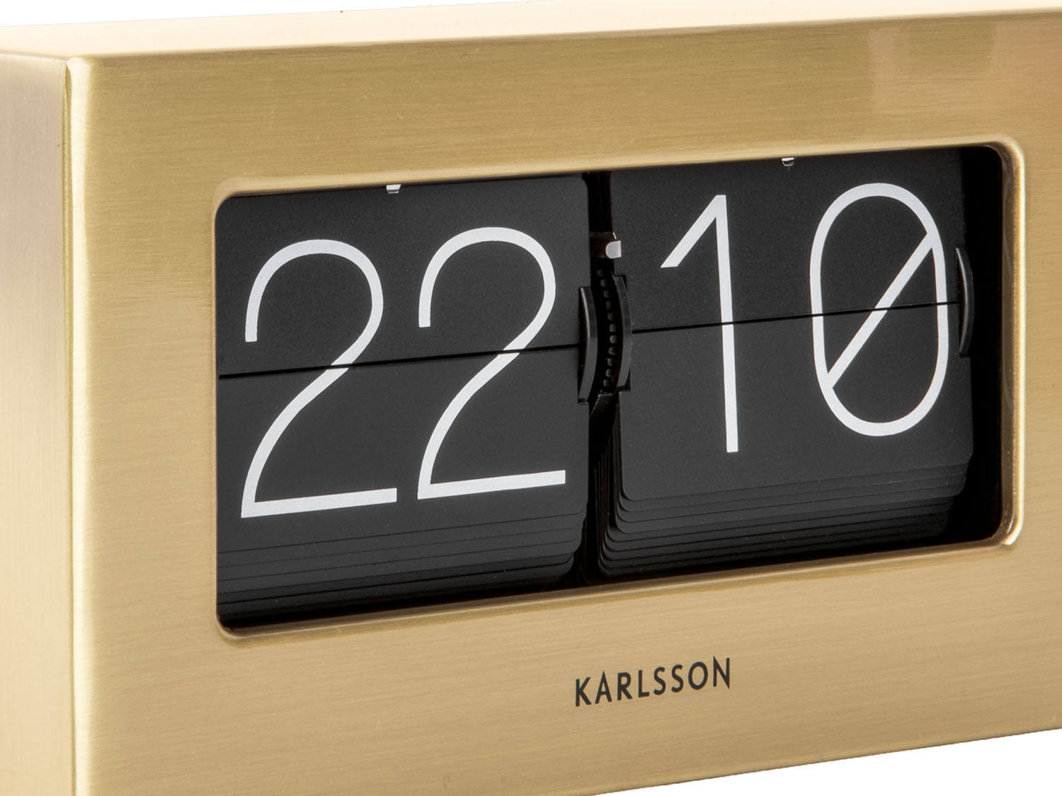 Wall / Table clock Boxed Flip brushed gold