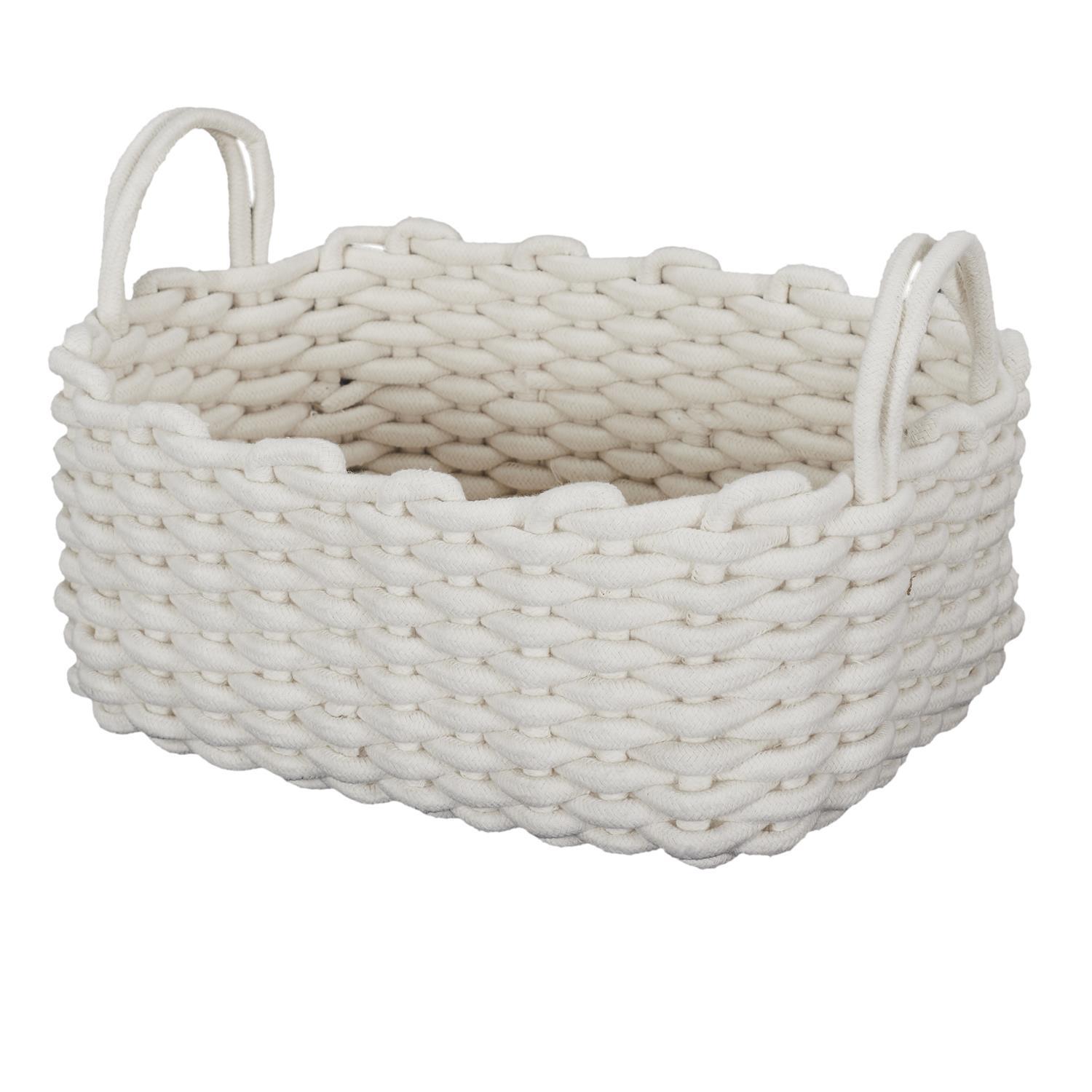 PANIER TRICOT BLANC L