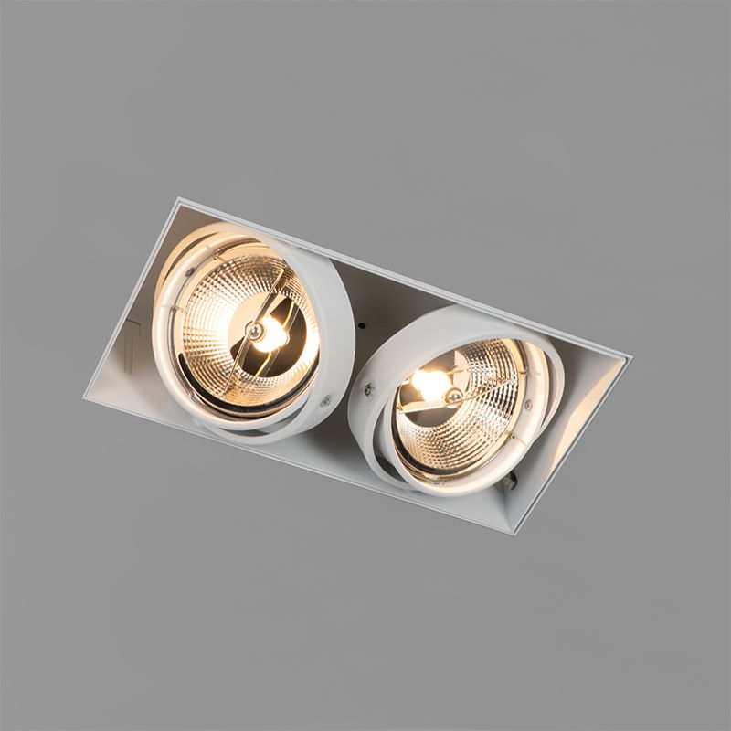 Inbouwspot wit GU10 AR111 trimless 2-lichts - Oneon