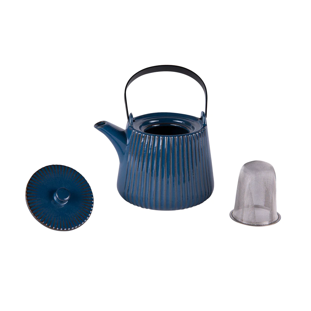Théière Tiao 1L bleu avec filtre Table passion