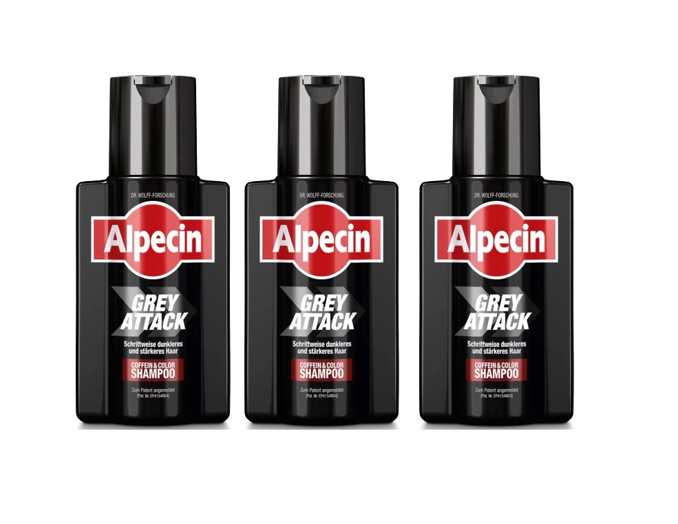Grey Attack Coffein & Color Shampoo (3 x 200 ml)