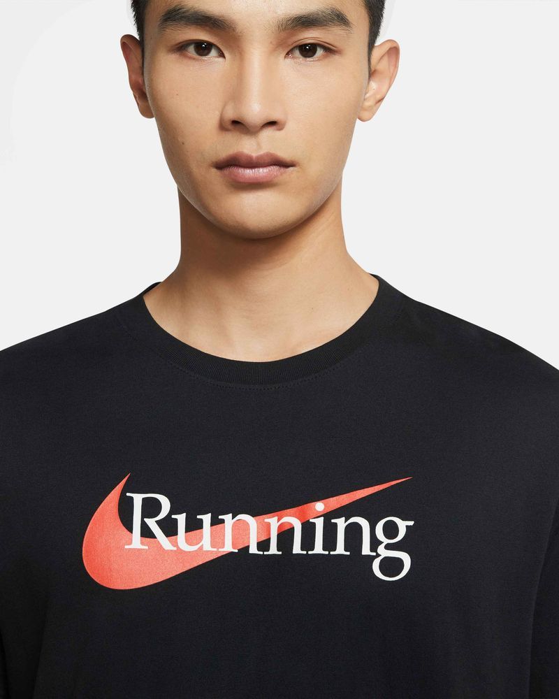T-shirt de running Nike Dri-FIT Noir pour homme