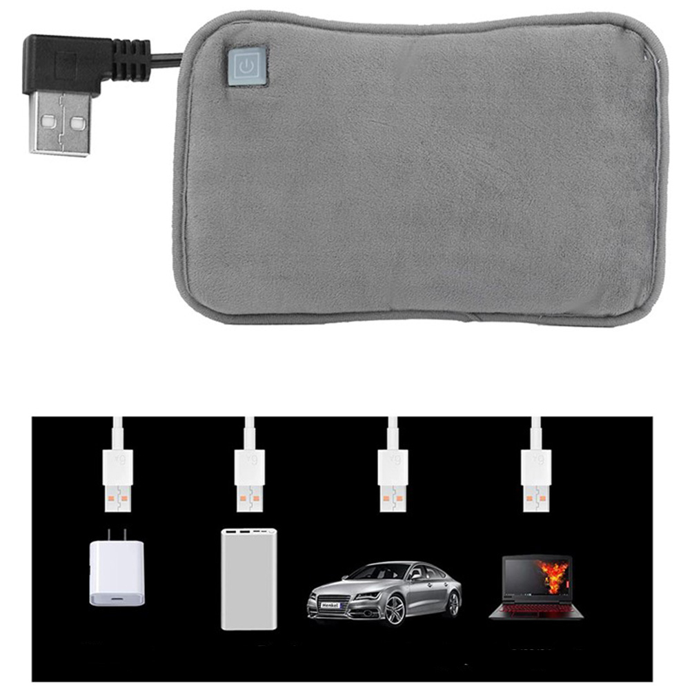 (28x18cm) Hand Heizkissen Elektrisches USB Wärmekissen Handwärmer - Grau
