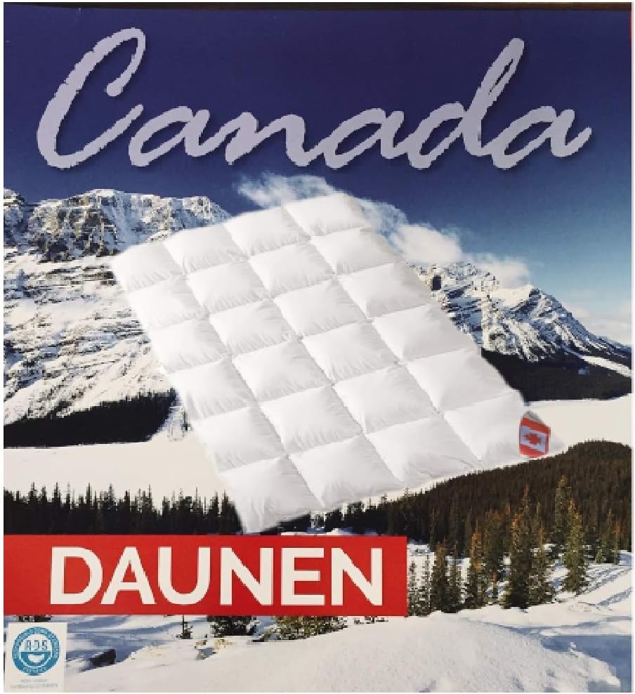 Bach's Betten Welt Canada Daunendecke Ganzjahresdecke feine canadische Daunen Federn Klasse 1 (135x200 cm)