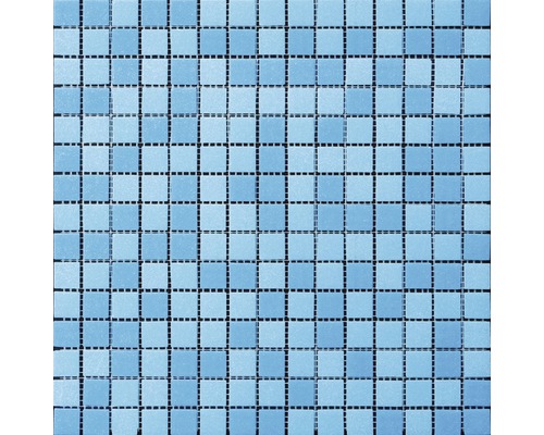 Glasmozaïekmix lichtblauw en blauw 30,5 x 32,5 cm