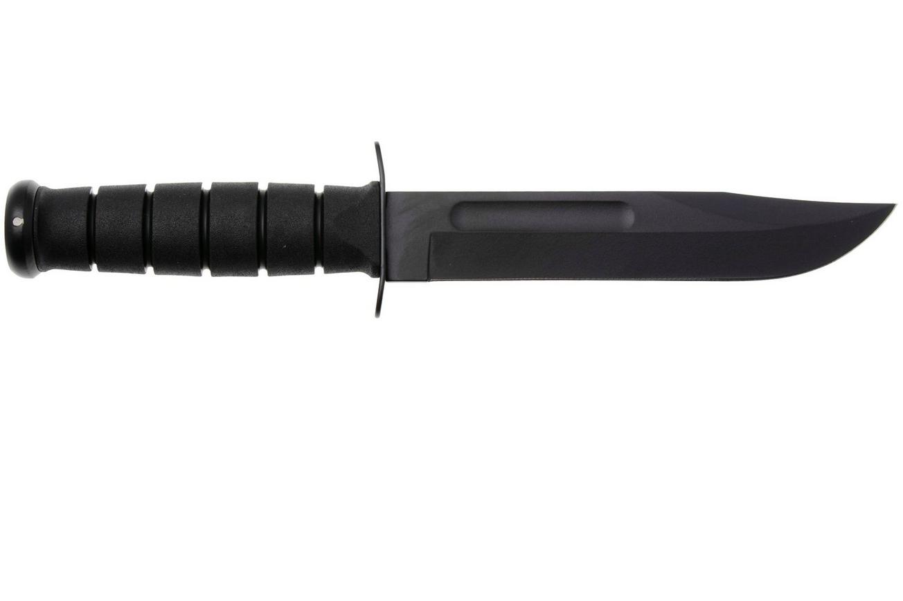 KA-BAR USMC 1213 plain edge, Kraton, kydex foedraal