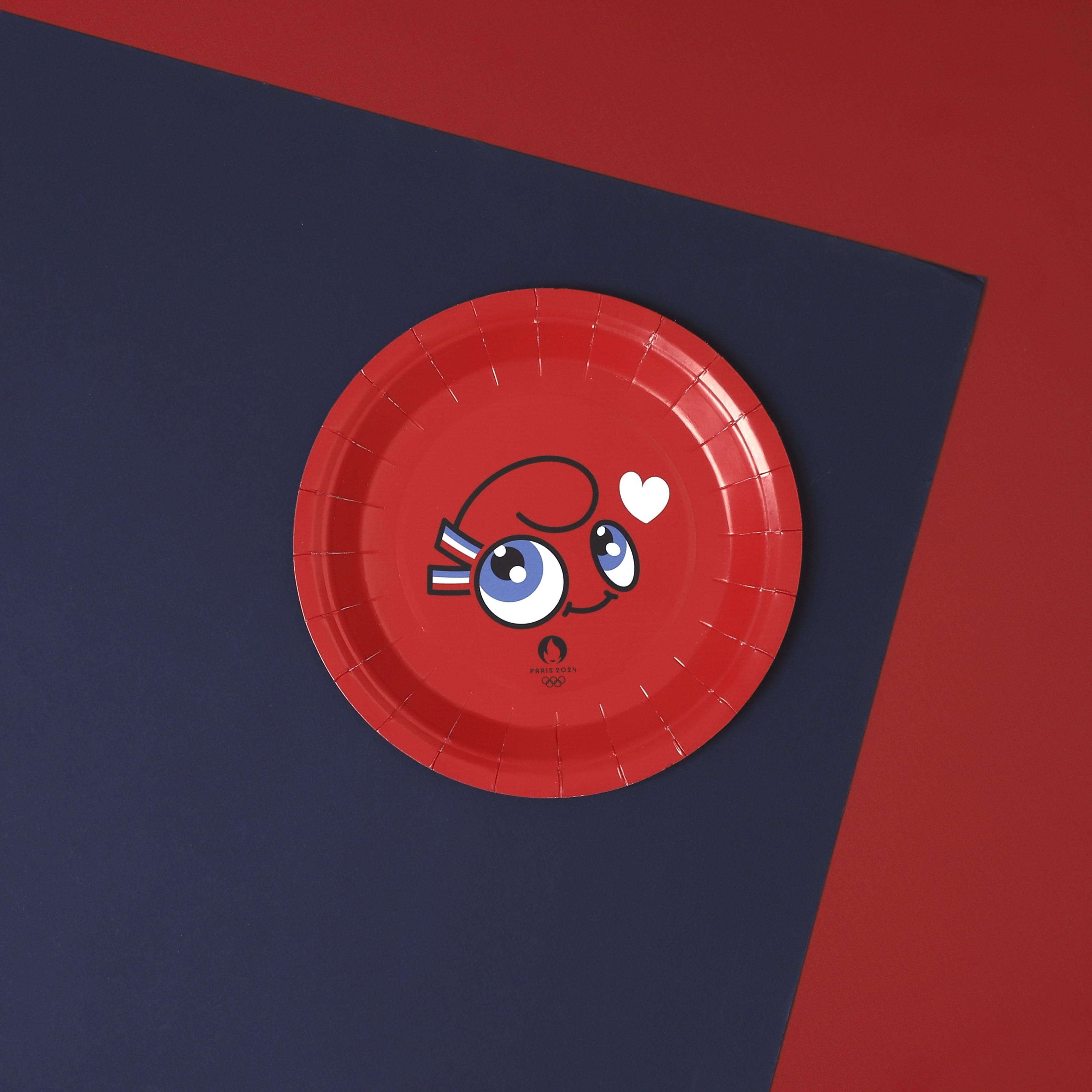 ASSIETTE CARTON MASCOTTE LOVE 23CM X6 PIECES