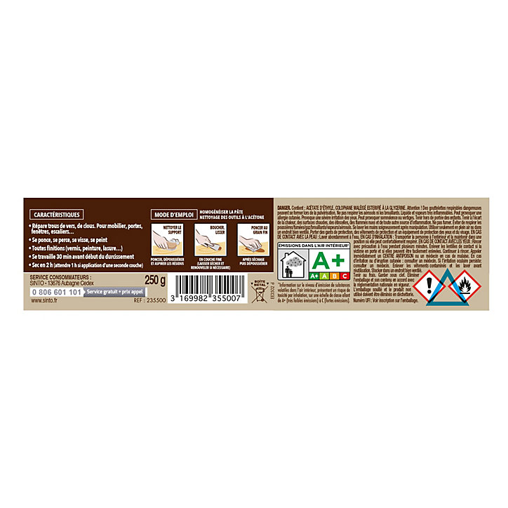 Pâte à bois Tradition Pin Sintobois 250ml