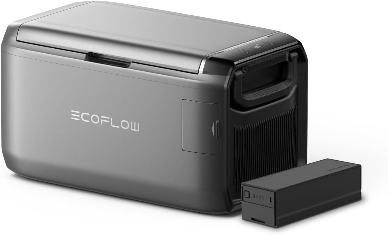 ECOFLOW GLACIER Classic Tragbare Kühlbox 35L mit 298 Wh Zusatzakku, 43 Std. netzunabhängige Kühlung, 25 Min. Schnellgefrierfunktion, AC/DC/Solarenergie, Mini-Kühlschrank für Camping, Roadtrips, Angeln