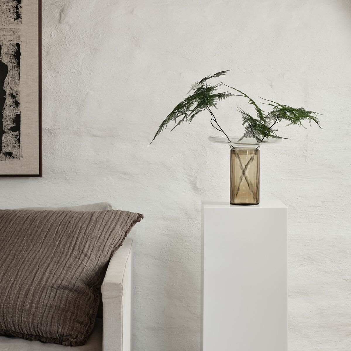 Ensemble-vase 22 cm, brun/grå