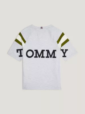 Camiseta Varsity com estampa nas costas