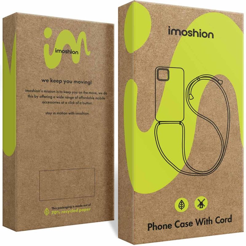 imoshion Siliconen design hoesje met koord voor de Samsung Galaxy S21 FE - Dandelion Black