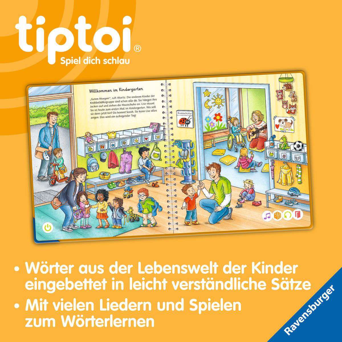 Ravensburger Spiel tiptoi® Starter-Set: Stift und Wörter-Bilderbuch Kindergarten