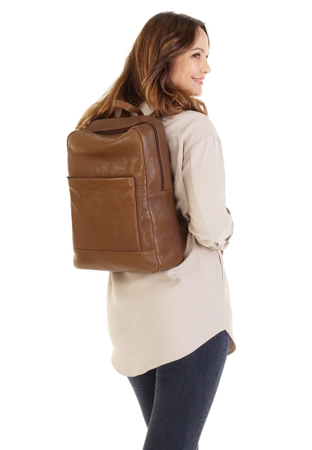 X-Zone Cityrucksack echt Leder
